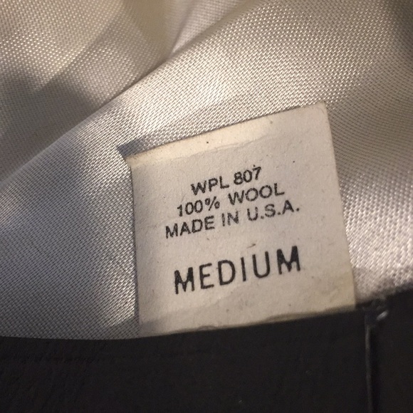 vtg Always On Top Black sz M Virgin Wool felt hat - Picture 6 of 11